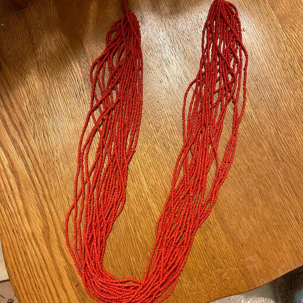Red rope necklace